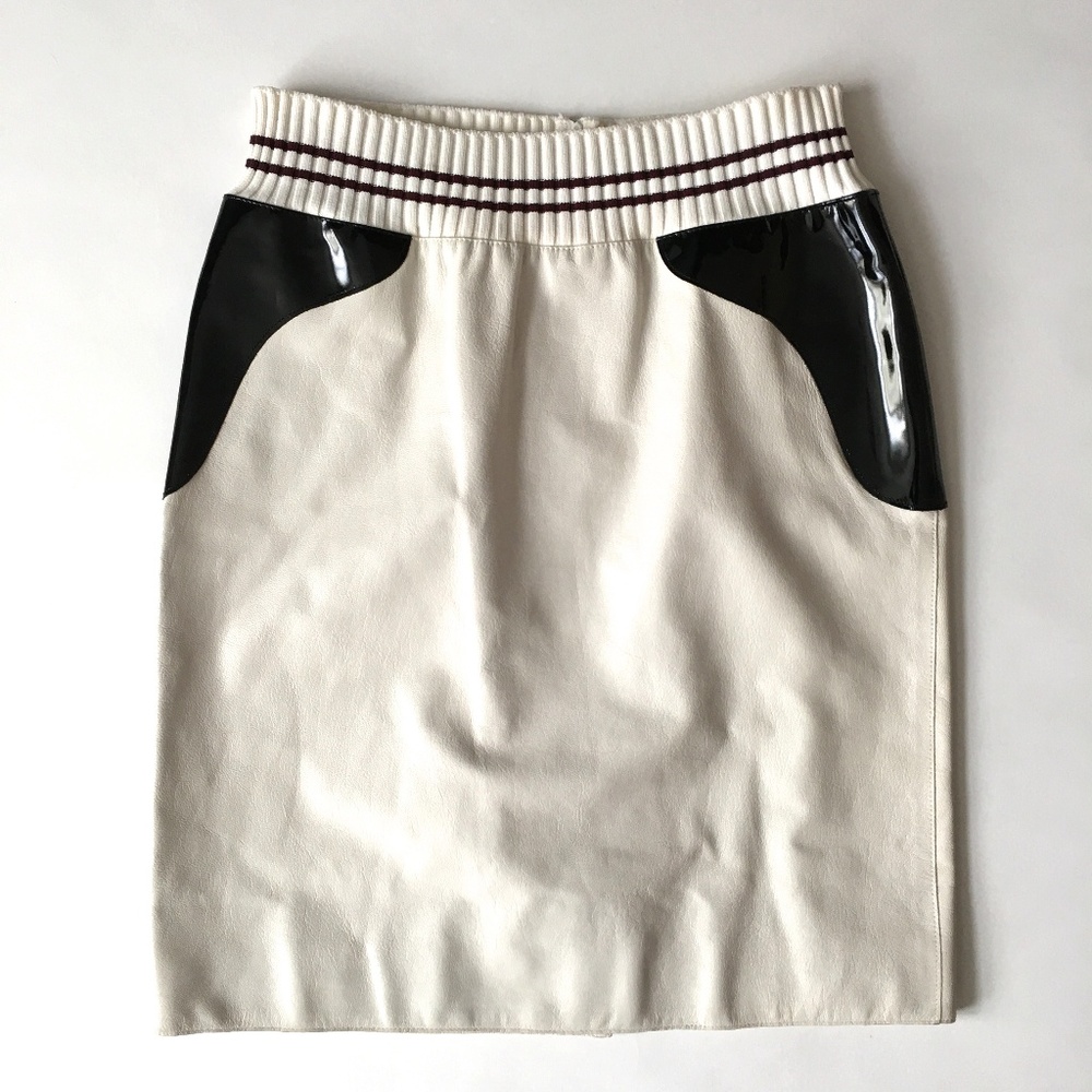 MIU MIU LEATHER SKIRT